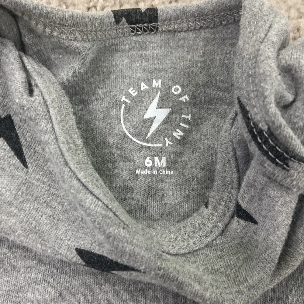 TEAM of Tiny 6M Lighting Bolt Onesie Set